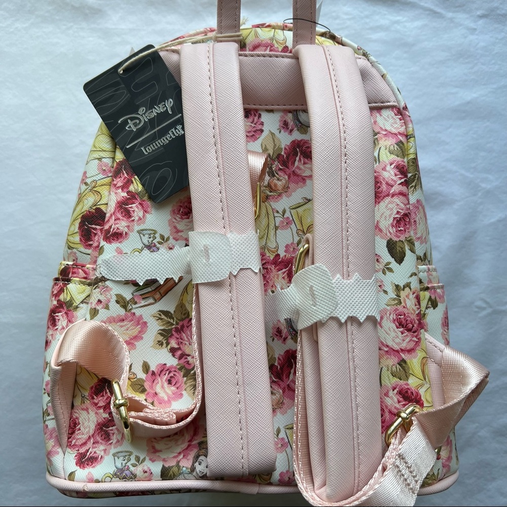NWT Disney Loungefly Beauty and the Beast Floral Print Mini Backpack - Picture 6 of 6